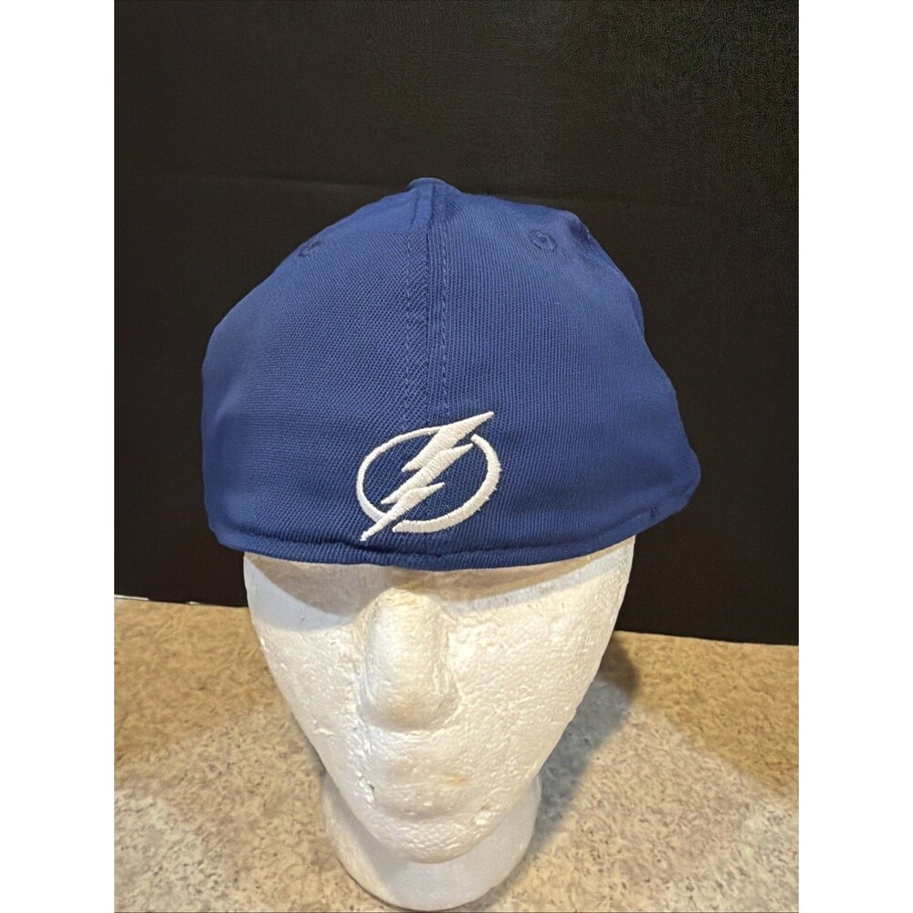 Tampa Bay Lightning Authentic Reebok NHL Hockey Hat Flex Fit L/XL Blue/Graye - Picture 3 of 7